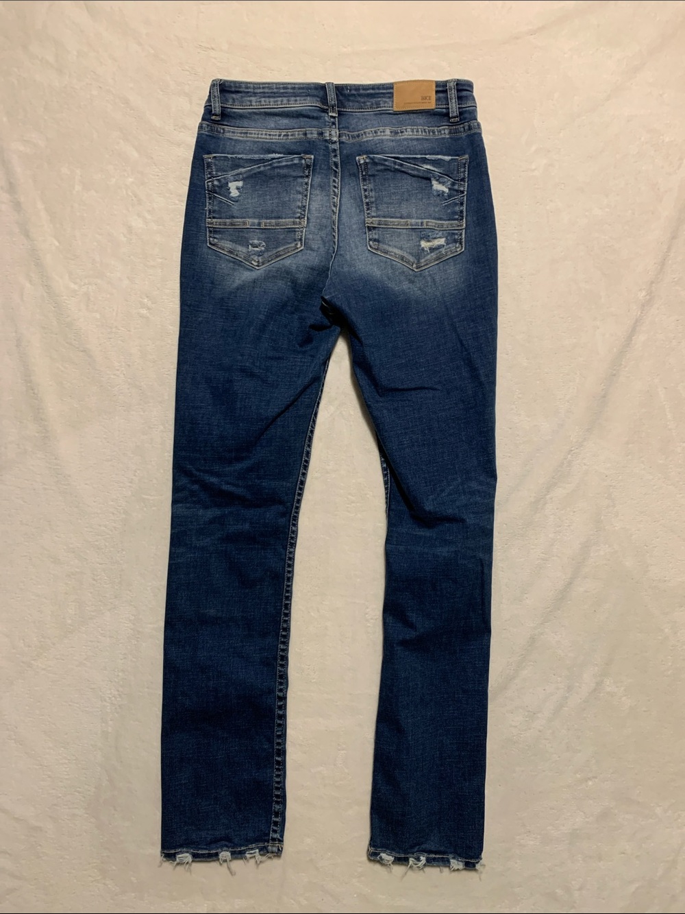 BKE Gabby Curvy High Rise  Distressed Jeans 26x32 straight